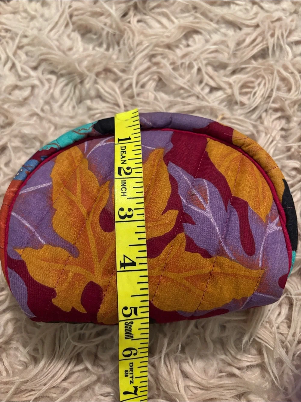 Vintage 80's Floral Cosmetic Bag